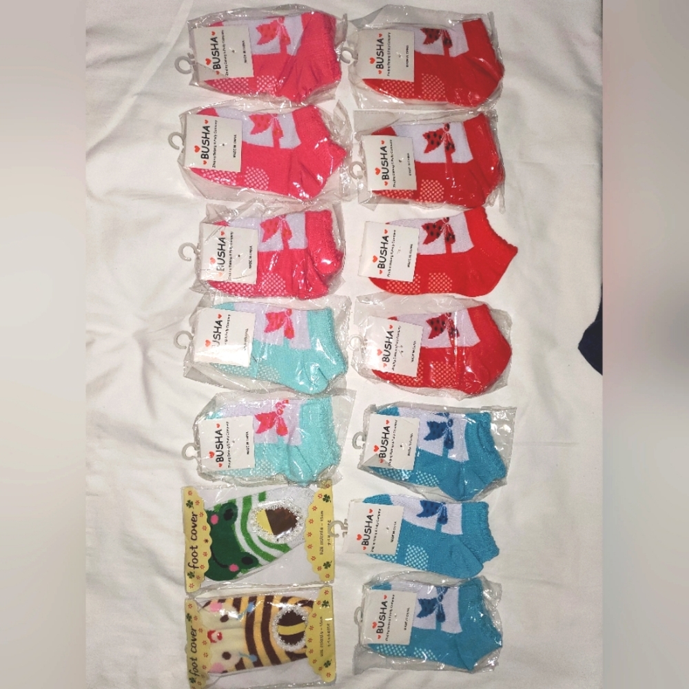 *: 14 pairs Baby Toddler Socks Anti-Slip Non-Skid Grips skid free 2T & 3T Walker